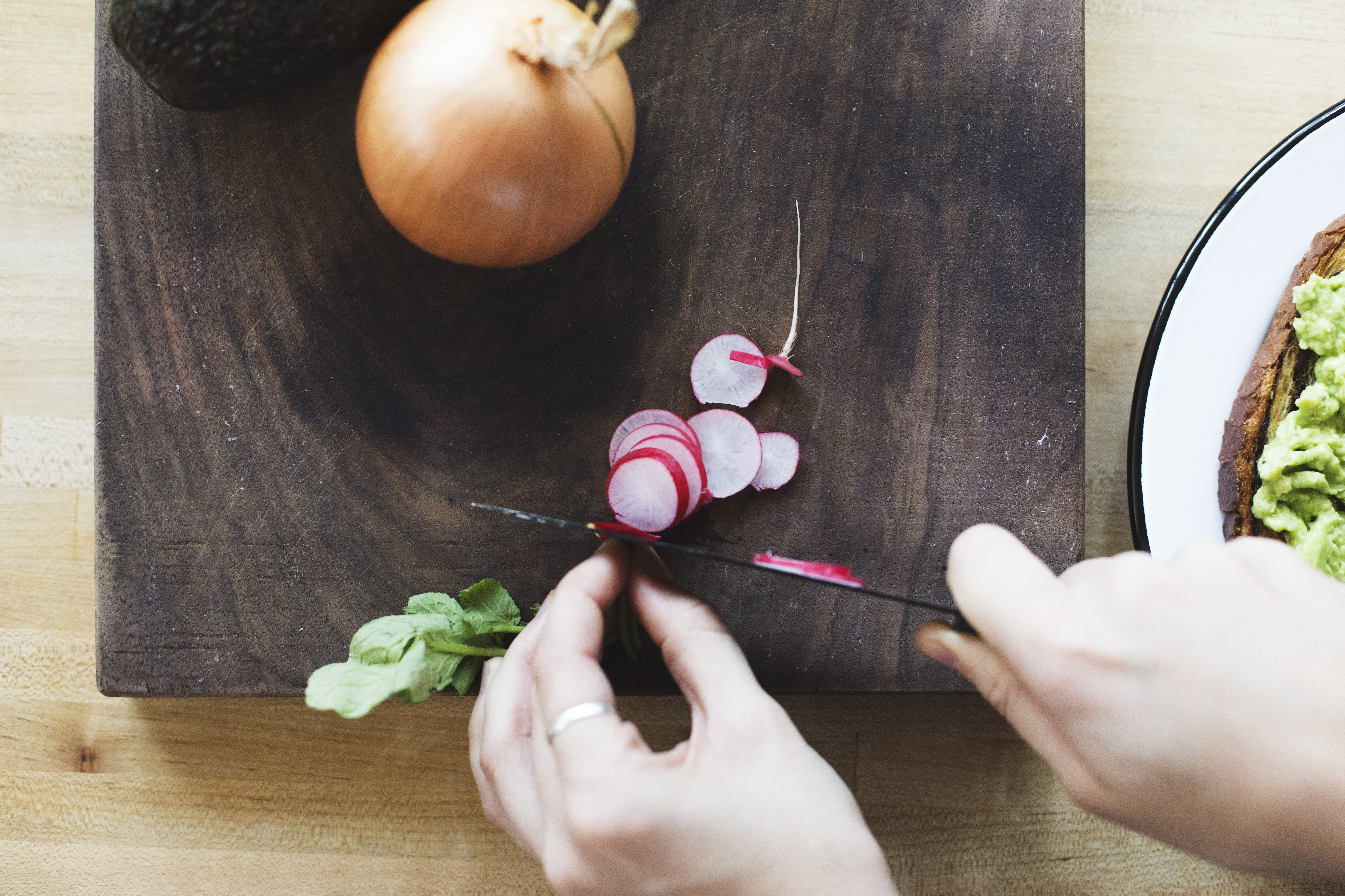 Chopping ingredients